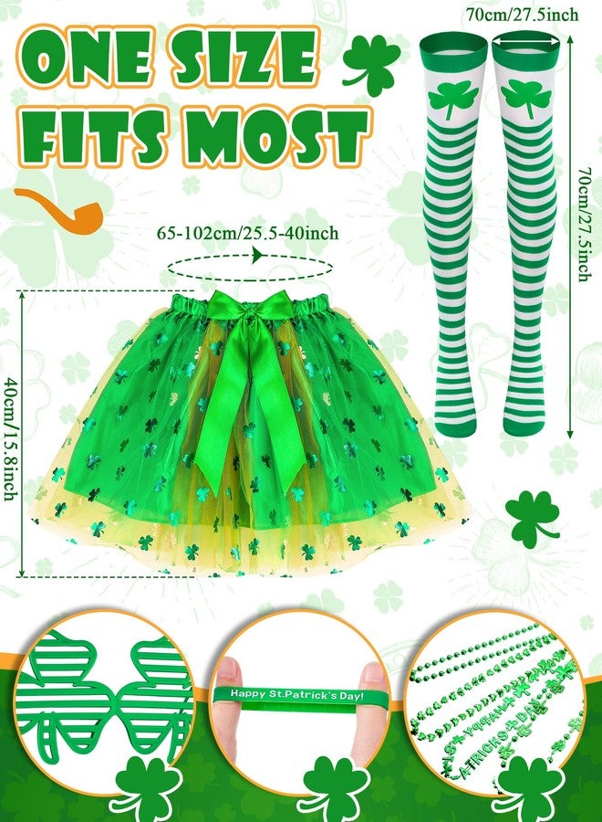 Funtery 14 Pcs Women St. Patrick's Costume St Patricks Day Accessories Female Irish Leprechaun Costumes for St Patrick Decor - Image 3
